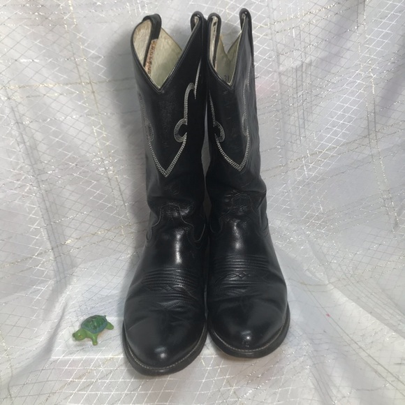 Men’s cowboy boots, Cowtown, black, size 10 1/2 D - Picture 4 of 5